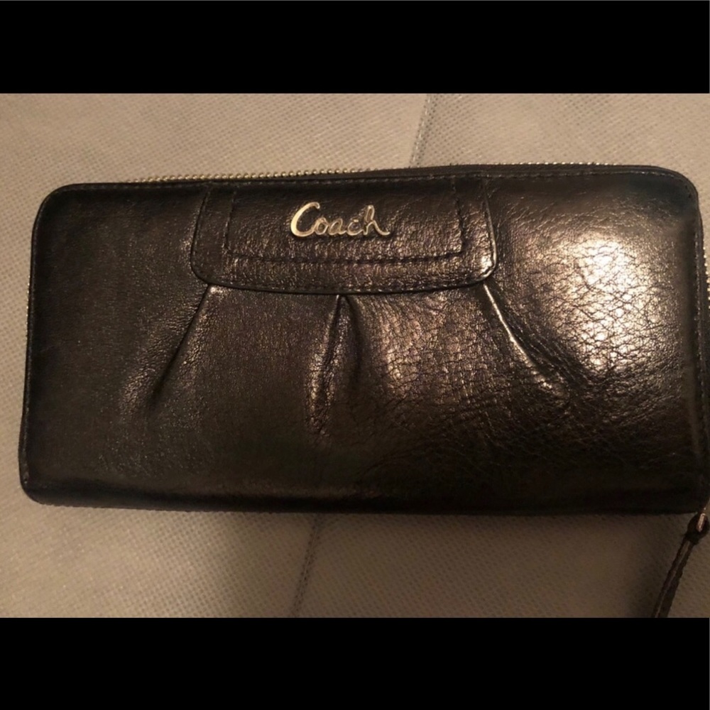 Black Leather Coach Wallet